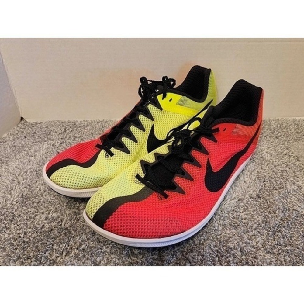 Nike Zoom Rival Distance Track Spikes Shoes Mens Size 15 Crimson Volt DC8725-601